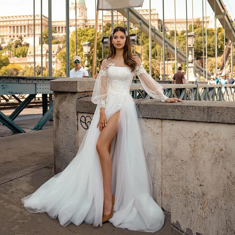 Other Wedding Dresses White Elagent Vestidos De Noivas Puff Sleeves Appliques Lace Engagement Bridal Party Bride Gowns Robe Mariée
Other Wedding Dresses White Elagent Vestidos De Noivas Puff Sleeves Appliques Lace Engagement Bridal Party Bride Gowns Robe Mariée