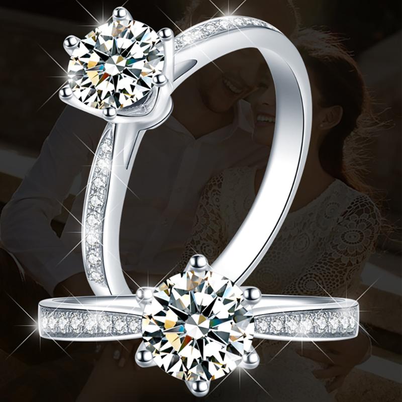 Cluster Rings 18K Au750 White Gold Ring Women Wedding Anniversary Engagement Party Round Moissanite Diamond Elegant Romantic Trendy
Cluster Rings 18K Au750 White Gold Ring Women Wedding Anniversary Engagement Party Round Moissanite Diamond Elegant Romantic Trendy