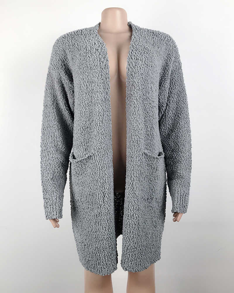 Fleece Cardigans women thick warm winter sweaters female loose soft cardigans knitted outwear jumpers cropped cardigan trui 210604