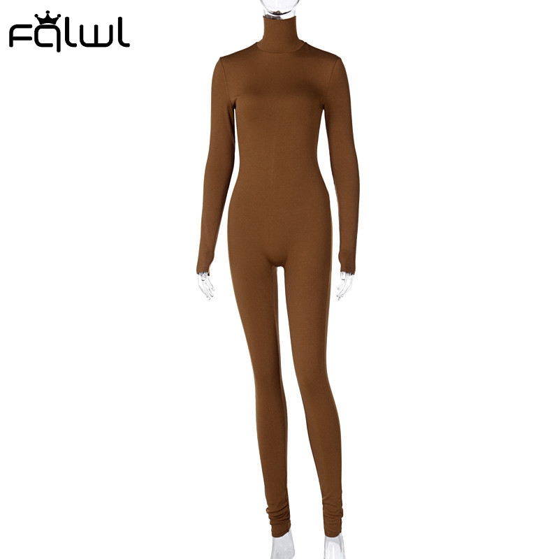 2021fqlwl winter long sleeve brown bodycon jumpsuit women romper one piece outfit turtleneck white black jumpsuit female ladies, Black;white
2021fqlwl winter long sleeve brown bodycon jumpsuit women romper one piece outfit turtleneck white black jumpsuit female ladies, Black;white