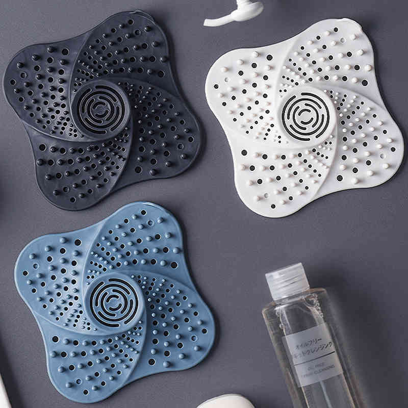 1Pcs Kitchen Supplies For Bathroom 3Colors Anti-blocking Hair Catcher Drain Covers TPR Multipurpose Sink Strainer Plug
