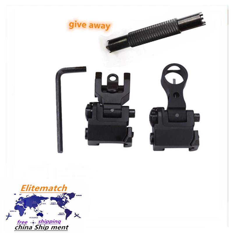 Tactics Iron Sight Front Rear Folding Design 21mm Rails Airsoft Rifle AR-15/M4/AR hunting Flip up Sights
Tactics Iron Sight Front Rear Folding Design 21mm Rails Airsoft Rifle AR-15/M4/AR hunting Flip up Sights