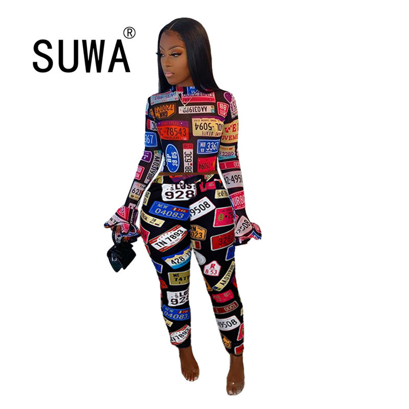 Women Sporty Fitness Tracksuit Letter Print Long Sleeve Bandage Tops and Skinny Legging Pant Matching Sets Club Outfit 210525, Multi
Women Sporty Fitness Tracksuit Letter Print Long Sleeve Bandage Tops and Skinny Legging Pant Matching Sets Club Outfit 210525, Multi
