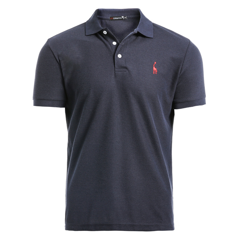 Man Polo Shirt Mens Casual Deer Embroidery Cotton Polos shirts Short Sleeve High Quantity, Navy
Man Polo Shirt Mens Casual Deer Embroidery Cotton Polos shirts Short Sleeve High Quantity, Navy