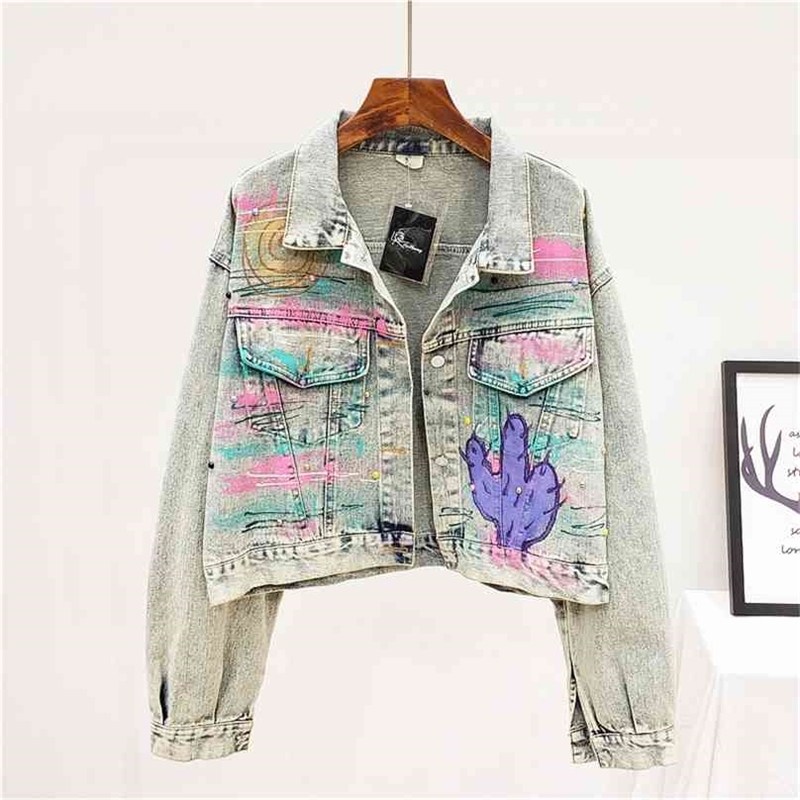 Arrived Denim Jacket Woman Boyfriend Style Long Batwing Sleeve Letter Graffiti Coat Vintage High Quality 210603, Blue
Arrived Denim Jacket Woman Boyfriend Style Long Batwing Sleeve Letter Graffiti Coat Vintage High Quality 210603, Blue