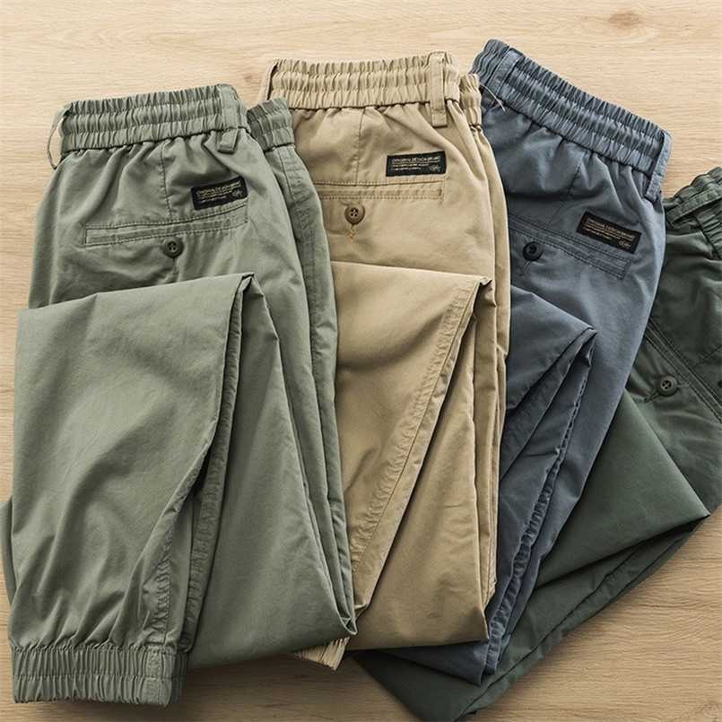 Men Pants Korean Fashion Drawstring Casual Trousers Men Ankle Length Pants Outwear Men Long Pants Streetwear Cool 211112