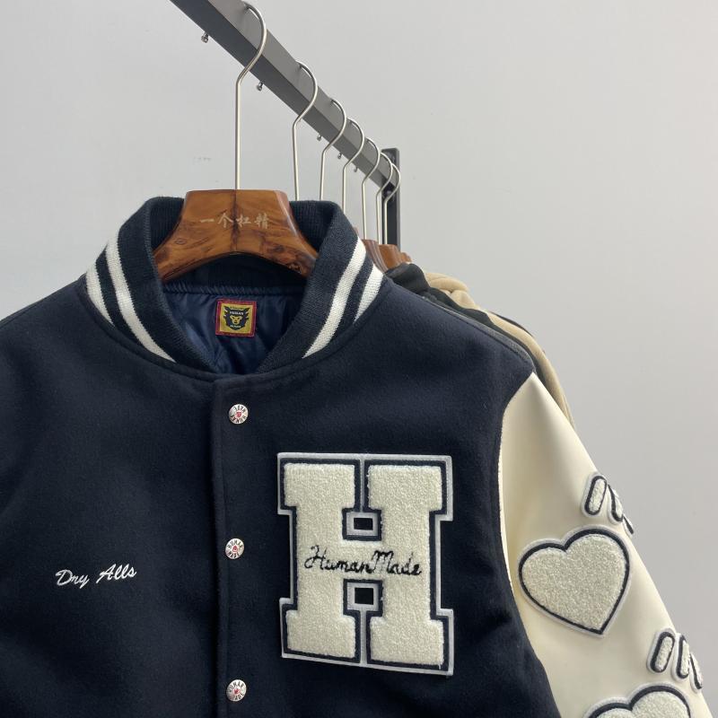 The right version of Nigo human made autumn and winter new maonipi sleeve Baseball Jacket couple OPS7, Black;brown
The right version of Nigo human made autumn and winter new maonipi sleeve Baseball Jacket couple OPS7, Black;brown