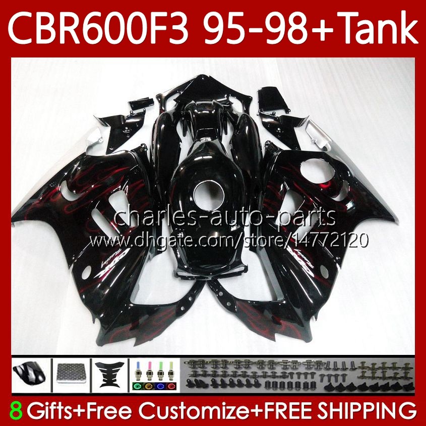 Fairings +Tank For HONDA CBR 600 600F3 CBR600 F3 FS CC 1997 1998 1995 1996 Body 64No.131 CBR600F3 600CC 600FS 95-98 CBR600-F3 CBR600FS 97 98 95 96 Bodywork Red flames Kit, No. 1
Fairings +Tank For HONDA CBR 600 600F3 CBR600 F3 FS CC 1997 1998 1995 1996 Body 64No.131 CBR600F3 600CC 600FS 95-98 CBR600-F3 CBR600FS 97 98 95 96 Bodywork Red flames Kit, No. 1