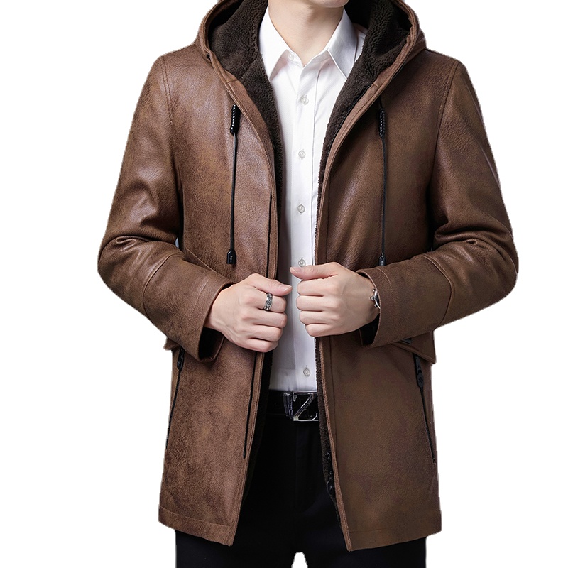 hooded Thick Leather Jacket Men Soft Mens PU Jackets Fur Collor Casual Coats Man Solid Windbreaker Waterproof Businessman Wear, Black
hooded Thick Leather Jacket Men Soft Mens PU Jackets Fur Collor Casual Coats Man Solid Windbreaker Waterproof Businessman Wear, Black