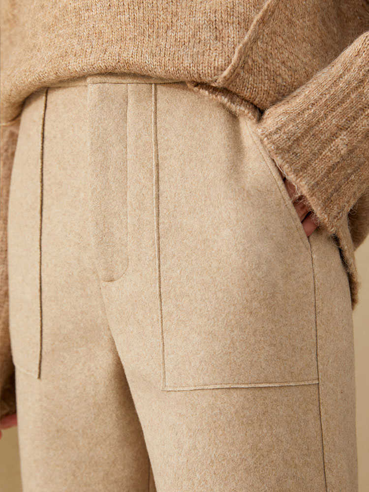 Minimalism Autumn Winter Causal Women's Pants Fashion OLstyle Solid Straight Female Trousers Simple Women 1339 210527