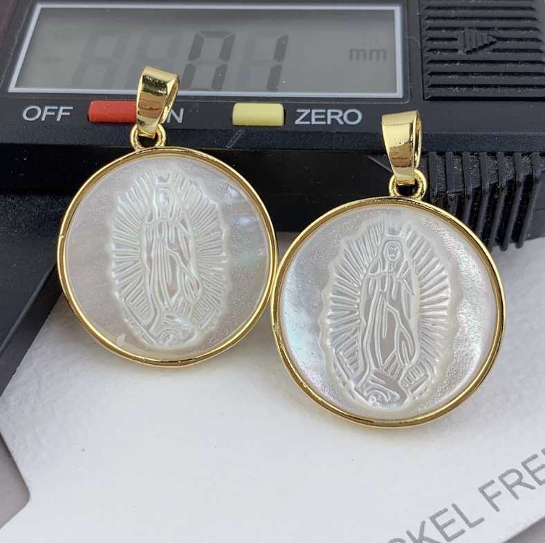 Charms 3pcs Arrived 21.5mm Natural Virgin Mary / Guadalupe Mother Pearl Shell Pendant & For Necklace Jesus Gift, Bronze;silver
Charms 3pcs Arrived 21.5mm Natural Virgin Mary / Guadalupe Mother Pearl Shell Pendant & For Necklace Jesus Gift, Bronze;silver
