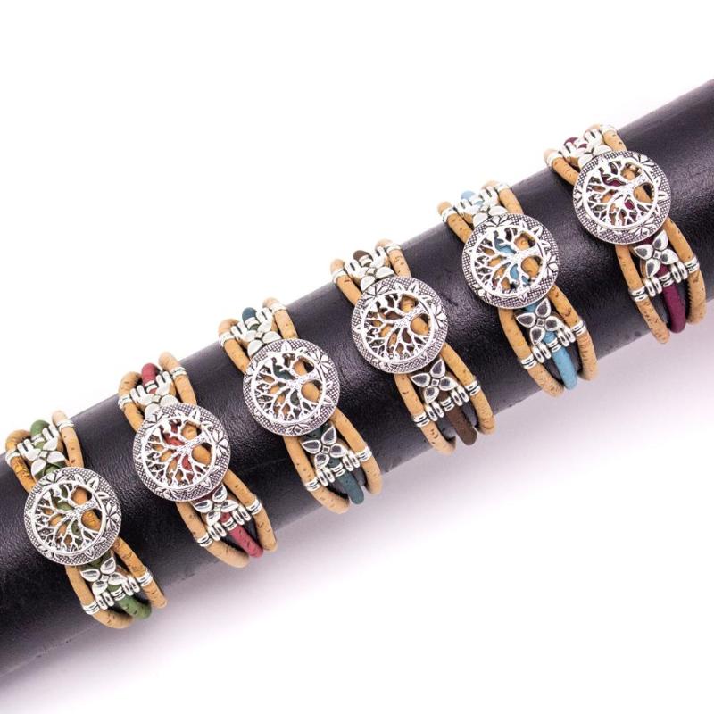 Colorful Cork With Zamak And Porcelain Beads Handmade Friendship Bracelet Adjustable BR-473-MIX-6 Bangle, Black
Colorful Cork With Zamak And Porcelain Beads Handmade Friendship Bracelet Adjustable BR-473-MIX-6 Bangle, Black