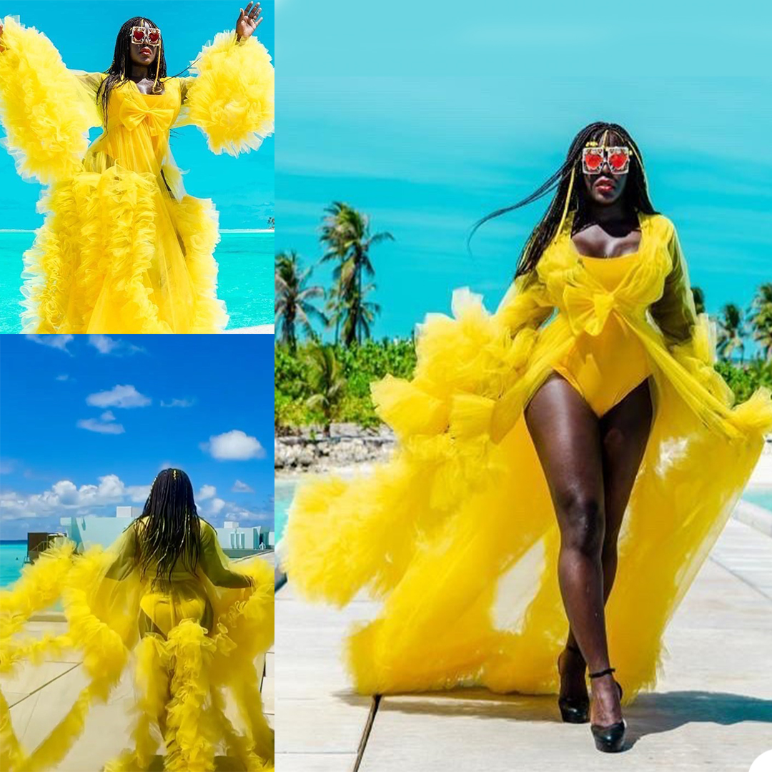 2021 Summer Yellow Evening Dress Celebrity Gowns Ruffles See Thru Plus Size Bridal Sleepwear Bathrobes Party Wear Tiered Robes, Light purple
2021 Summer Yellow Evening Dress Celebrity Gowns Ruffles See Thru Plus Size Bridal Sleepwear Bathrobes Party Wear Tiered Robes, Light purple