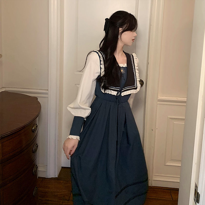 French Elegant Vintage Dress Women Casual Elegant Retro Dress Female Puffer Sleeve Spring Kawaii Dress Korean 210521