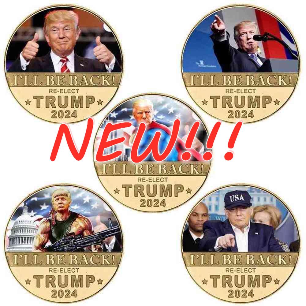 NEW!!! I WILL BE BACK RE-ELECT TRUMP 2024 Coin President Donald Trump Fake Money Anti Never Joe Biden MAGA US Presidential Election Accessories
NEW!!! I WILL BE BACK RE-ELECT TRUMP 2024 Coin President Donald Trump Fake Money Anti Never Joe Biden MAGA US Presidential Election Accessories