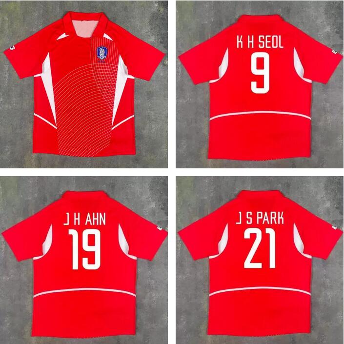 2002 KOREA jersey 2002 national team retro soccer jerseys 02 home red Vintage South Camiseta de fútbol Classic football shirts #21 J S PARK #9 K H SEOL #20 M B HONG #19 J H AHN
2002 KOREA jersey 2002 national team retro soccer jerseys 02 home red Vintage South Camiseta de fútbol Classic football shirts #21 J S PARK #9 K H SEOL #20 M B HONG #19 J H AHN