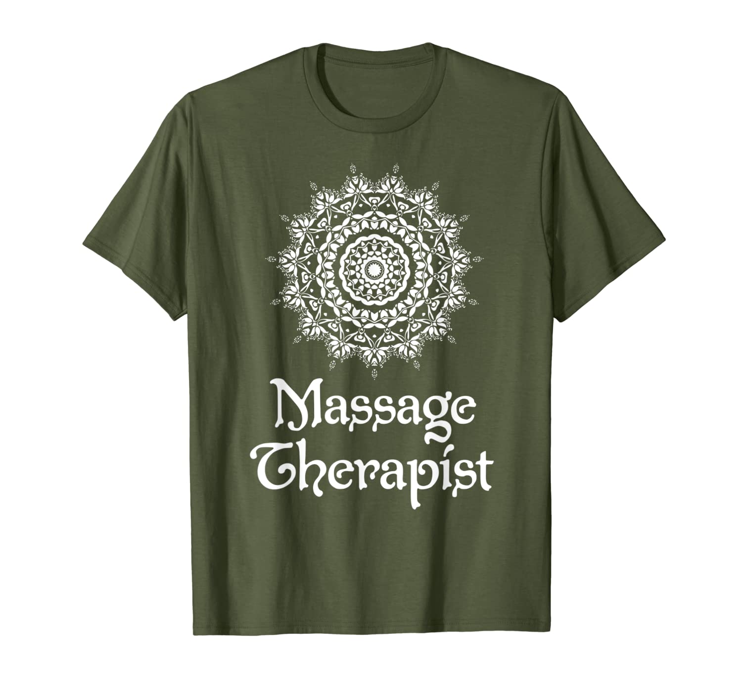 massage therapist t-shirt mandala massage therapy lmt gift t-shirt, White;black