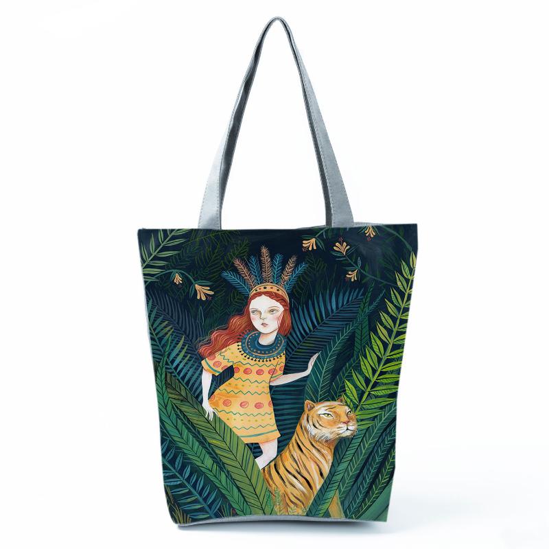 Evening Bags Leaf Leopard Girl Print Handbags Refreshing Fashion Shoulder Bag Eco Friendly Tote High Capacity Beach Portable Shopping
Evening Bags Leaf Leopard Girl Print Handbags Refreshing Fashion Shoulder Bag Eco Friendly Tote High Capacity Beach Portable Shopping
