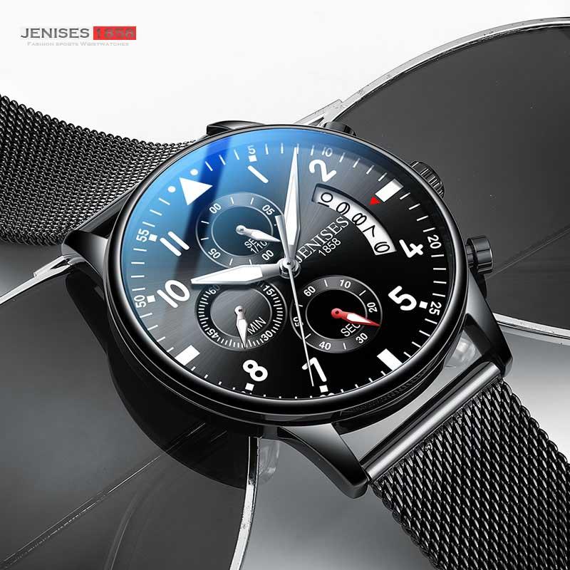 Wristwatches JENISES Men Watches Top Quartz Watch Fashion Military Waterproof Chronograph Date Sport Male Wristwatch Clock, Slivery;brown
Wristwatches JENISES Men Watches Top Quartz Watch Fashion Military Waterproof Chronograph Date Sport Male Wristwatch Clock, Slivery;brown