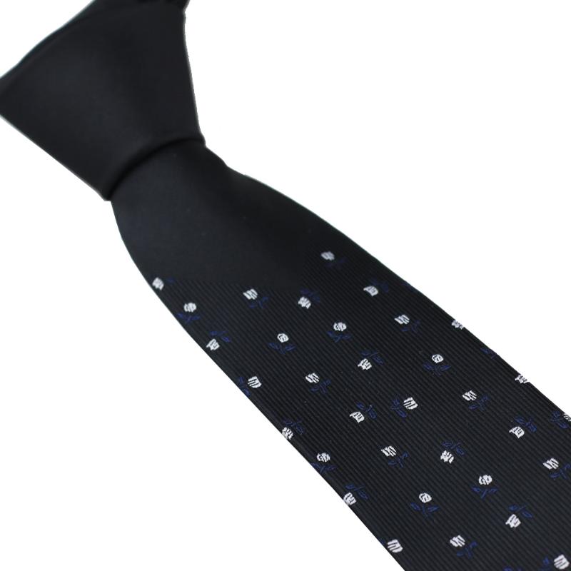 Neck Ties Coachella Black Knot W Blue Silver Florals Necktie Microfiber Men Skinny Tie 6CM