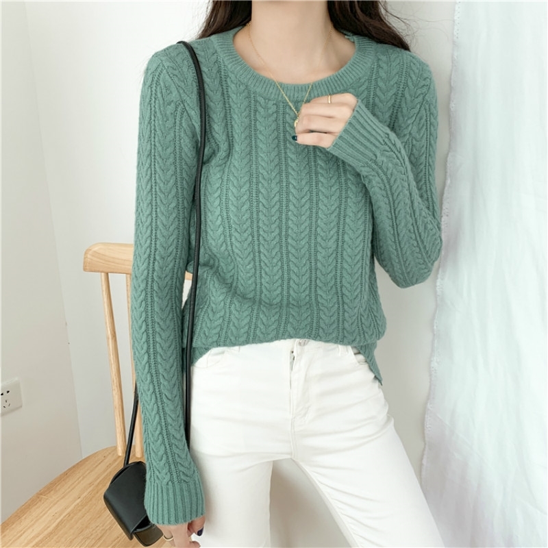 Comelsexy Cashmere Loose Thicken Warm Pullover Sweater For Women Autumn Winter O-neck Full Sleeve Solid Knitted Jumper Femme 210515