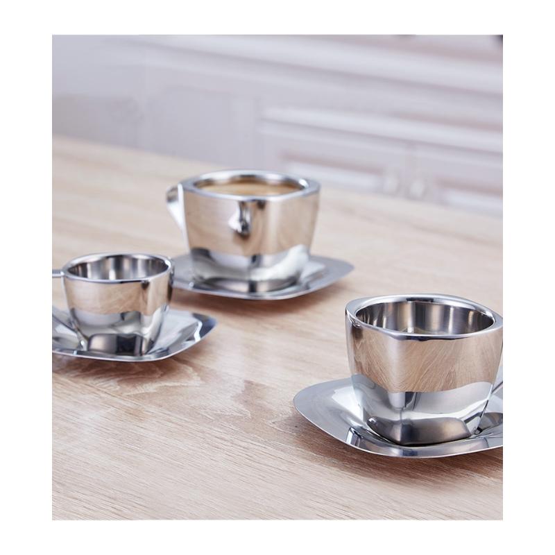 Cups & Saucers Luxury Tea Metal And Saucer Sets Glass Silicone Foldable Coffee Heat Resistant Simple Creative Mug Milk Tasse Expresso
Cups & Saucers Luxury Tea Metal And Saucer Sets Glass Silicone Foldable Coffee Heat Resistant Simple Creative Mug Milk Tasse Expresso