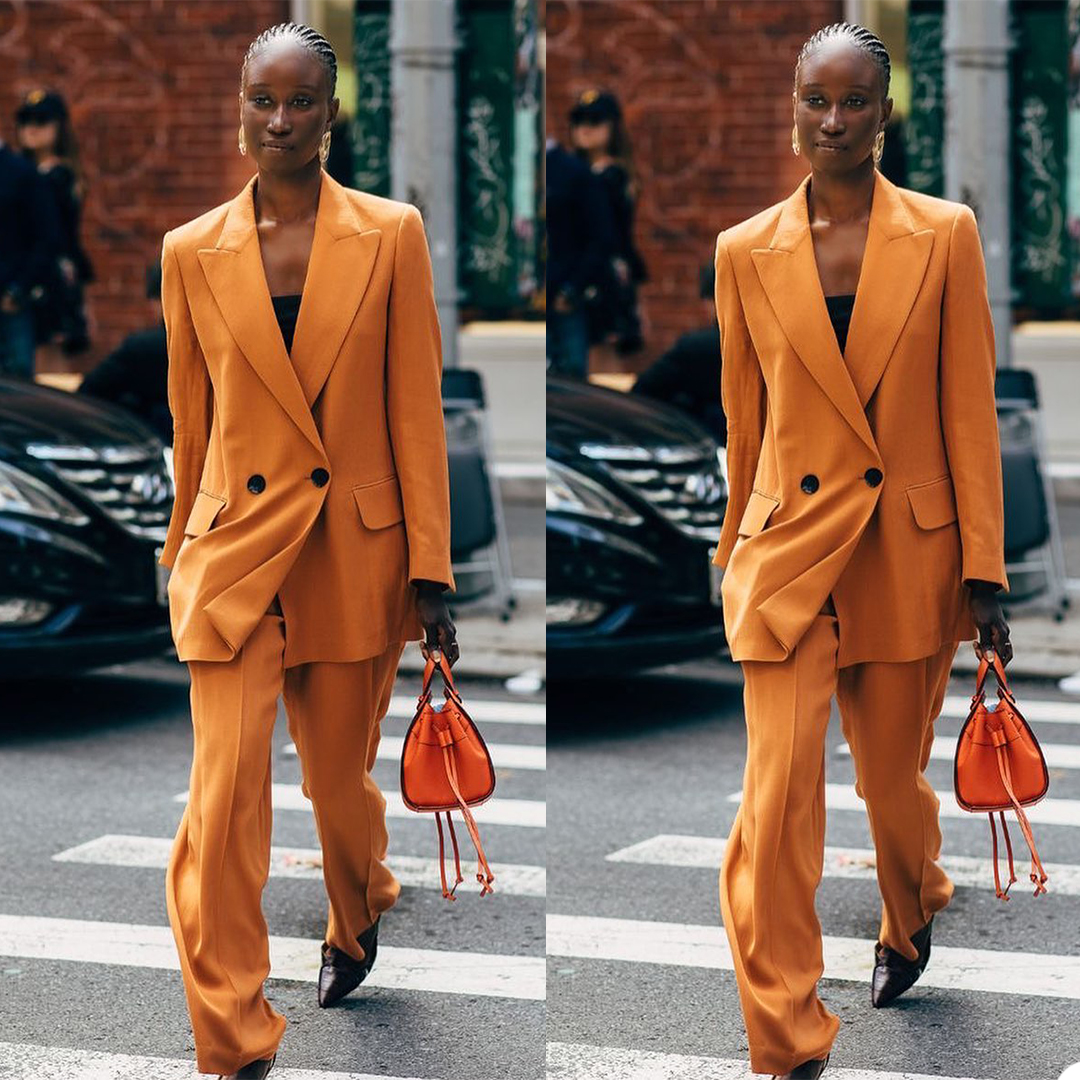 Cool Street Celebrity Women Blazer Pants Suits Leisure Loose Office Lady Party Prom Jacket Red Carpet Outfit Coat(Jacket+Pants)