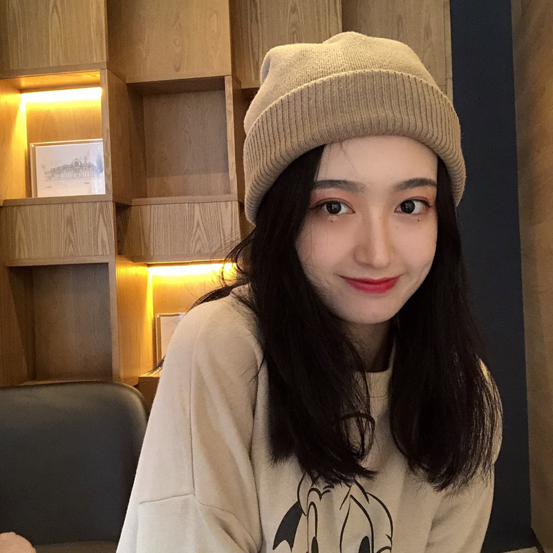 Female Winter Woolen Hat Trendy Cotton-Padded Cap All-Match Beanie Korean Japanese Style Black Confinement Knitted, Milk tea color double-sided knitting
Female Winter Woolen Hat Trendy Cotton-Padded Cap All-Match Beanie Korean Japanese Style Black Confinement Knitted, Milk tea color double-sided knitting