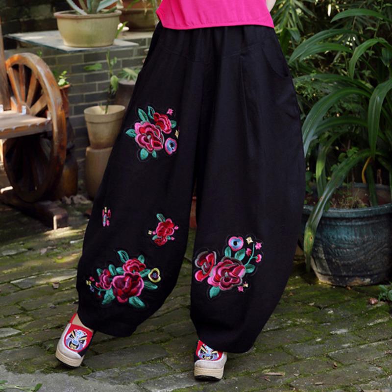 Women's Pants & Capris Women Cotton Linen Embroidered Long Wide Leg Ropa Harajuku Vintage Casual Plus Size Pantalones De Mujer Trousers Clot, Black
Women's Pants & Capris Women Cotton Linen Embroidered Long Wide Leg Ropa Harajuku Vintage Casual Plus Size Pantalones De Mujer Trousers Clot, Black