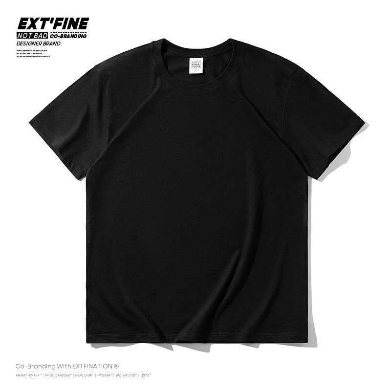 ExtFine 200GSM 100% Combed Cotton Men T-shirts Summer Basic T Shirt Skate Man Tshirt Boy Streetwear Tops Tee 210629