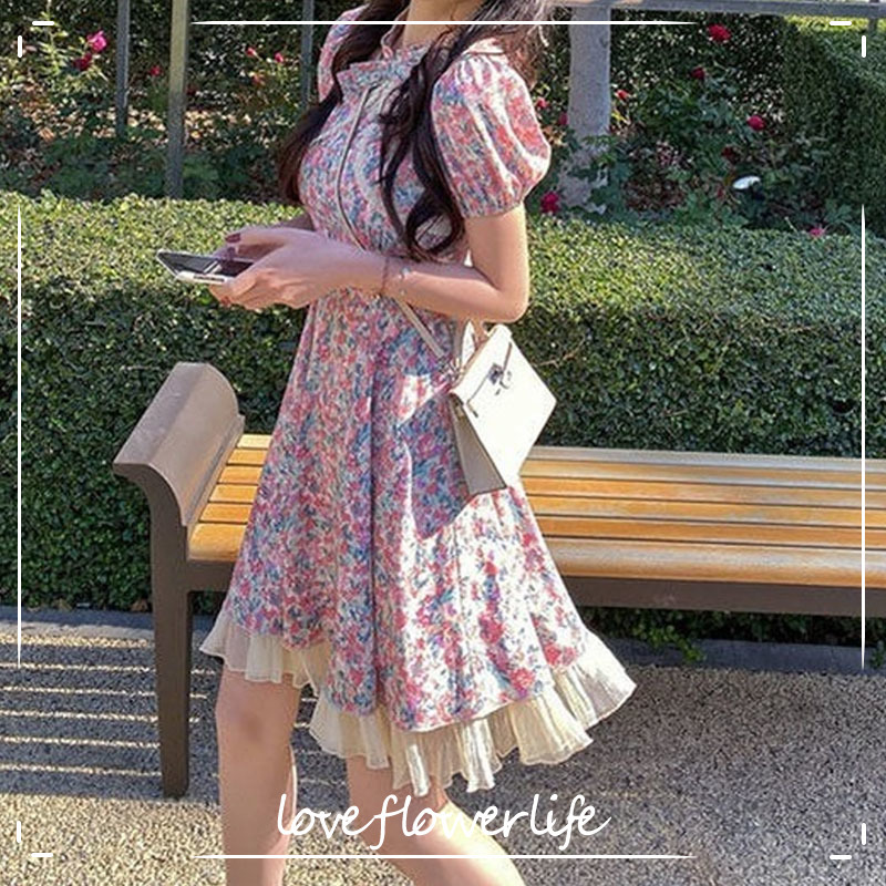 Patchwork Bow Design Vingate Dress Women Short Sleeve Floral Dress Party Evening Dress for Females Korean Style Summer Lace 210521, As picture
Patchwork Bow Design Vingate Dress Women Short Sleeve Floral Dress Party Evening Dress for Females Korean Style Summer Lace 210521, As picture