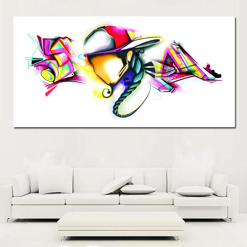 Abstract Painting Bright Color Wall Pictures For Living Room Huge Size Poster Print Canvas Painting No Frame