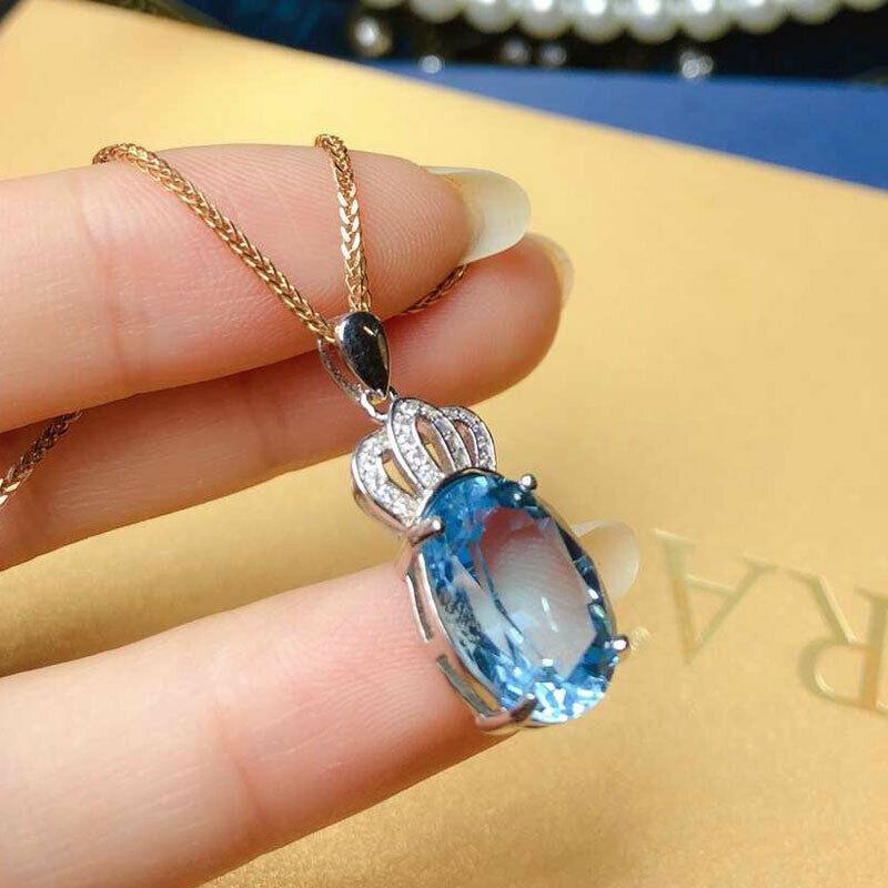 Pendant Necklaces Design Oval Blue Zircon Crown Pendent Women Chain Necklace Gift Lover Party Jewelry
Pendant Necklaces Design Oval Blue Zircon Crown Pendent Women Chain Necklace Gift Lover Party Jewelry