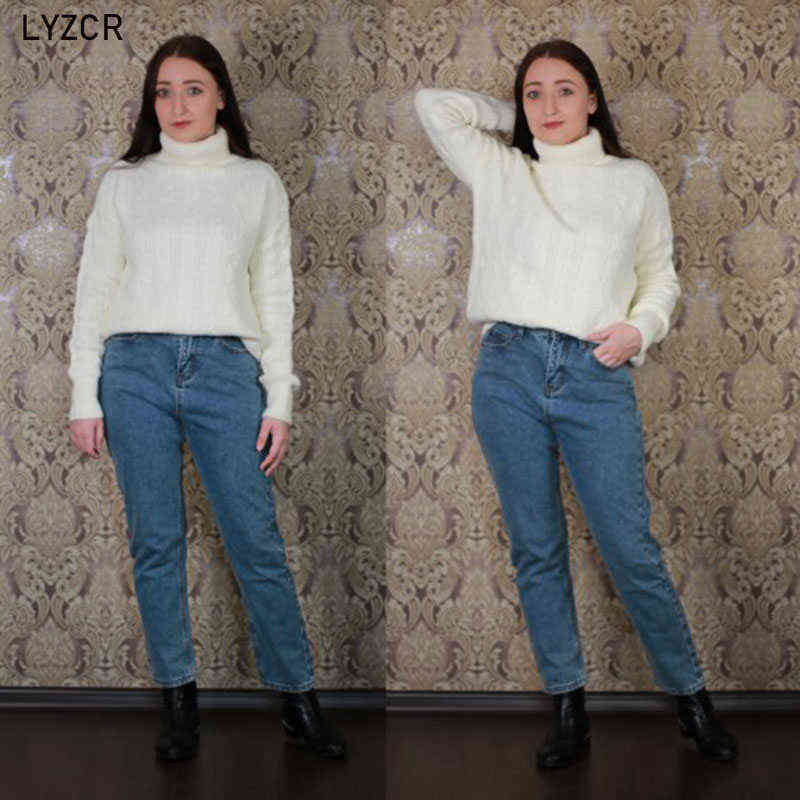 Thick Winter Jeans Woman Vintage Velvet Warm Harem Fleece Mom Loose High Waist Women's Boyfriend For Women 211129