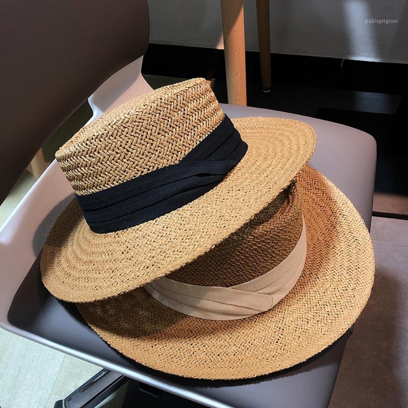 Berets Fashion Handmade Straw Beach Hat For Women Summer Holiday Panama Cap Concave Flat Sun Protection Wide Brim Visor Hats With Belt, F0214-1
Berets Fashion Handmade Straw Beach Hat For Women Summer Holiday Panama Cap Concave Flat Sun Protection Wide Brim Visor Hats With Belt, F0214-1