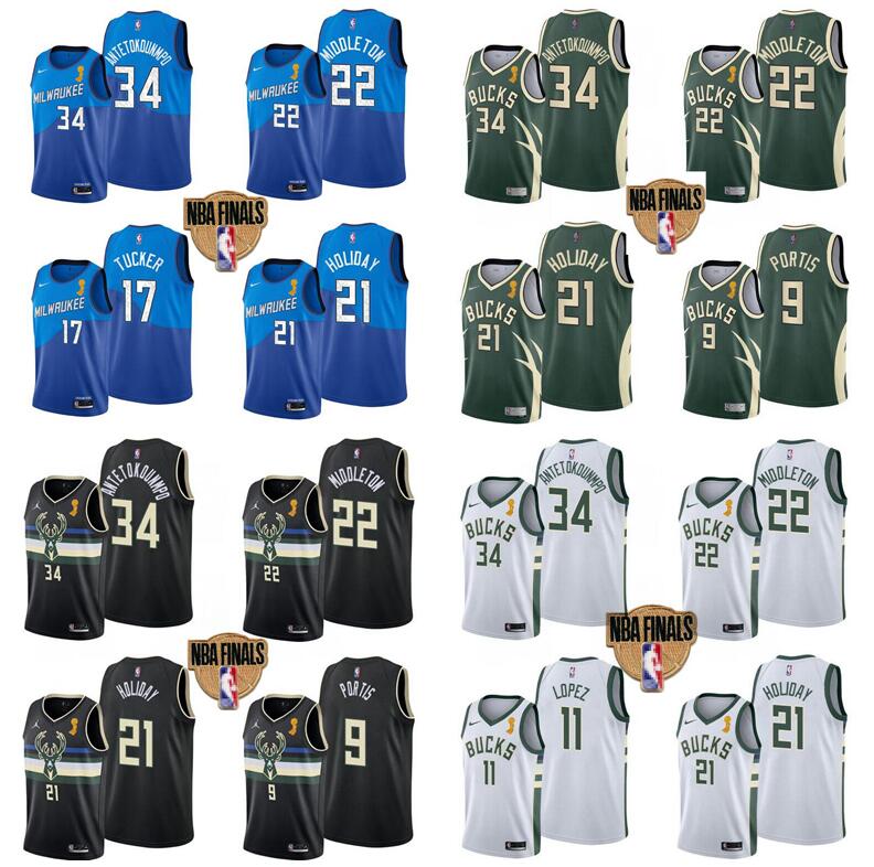 Milwaukee Bucks jersey 2021 NBA Finals Champions 34 Giannis Antetokounmpo 22 Khris Middleton 21 Jrue Holiday 17 Tucker Basketball city jerseys Large deer head
Milwaukee Bucks jersey 2021 NBA Finals Champions 34 Giannis Antetokounmpo 22 Khris Middleton 21 Jrue Holiday 17 Tucker Basketball city jerseys Large deer head