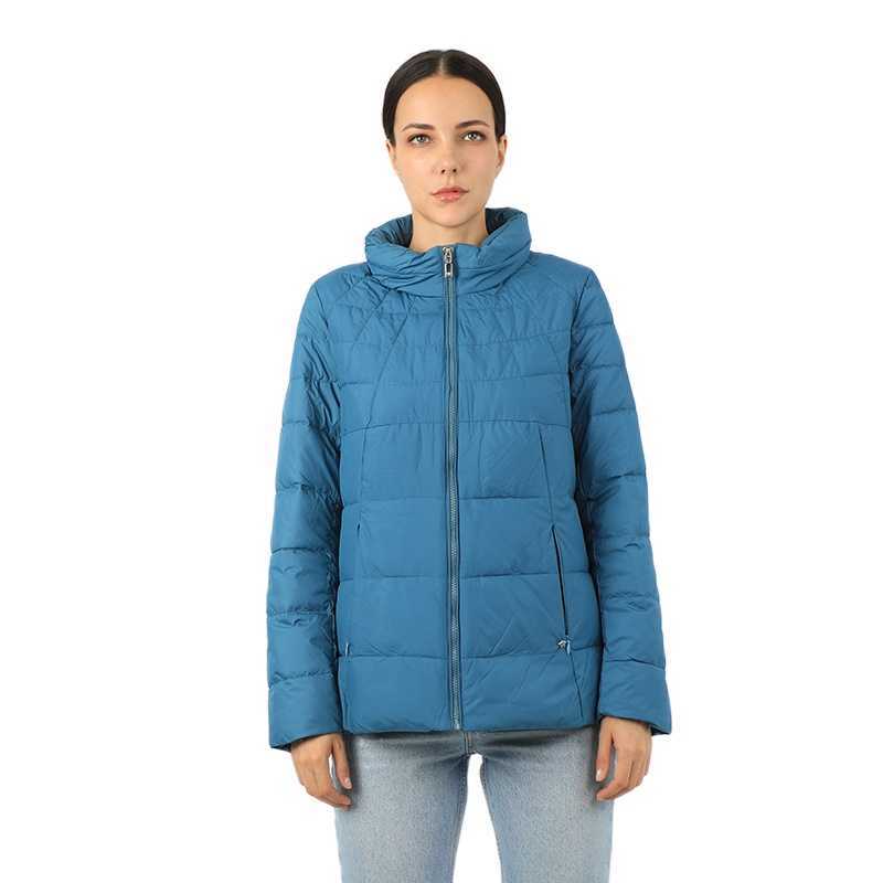 Short Women Down Jacket Office Lady Quilted Coat Cotton Parka Fluff Clothes Lightweight Office Ladies Vest Quilted Clothes 18-03 210901