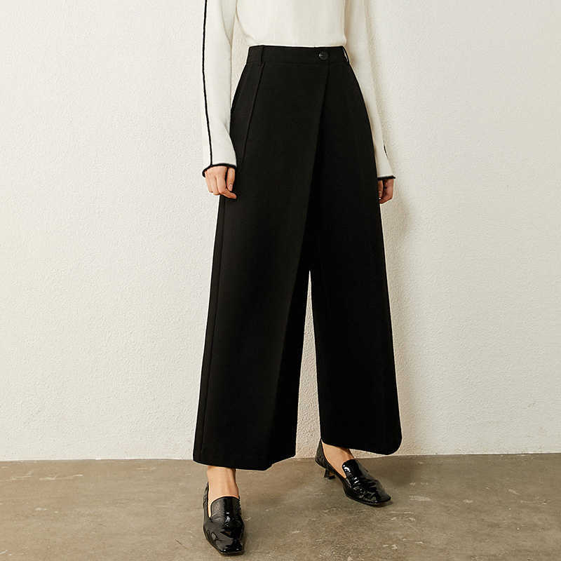 Minimalism Autumn Winter Women's Pants Fashion Causal Solid Straight Ankel-length Female Trousers 12030485 210527