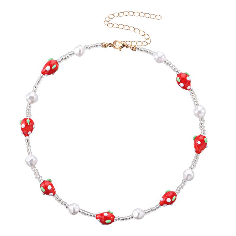 Chains Pearl Fruit Beaded Necklace For Women Sweet Girl Acrylic Seed Bead Strand Choker Chain Necklaces Bohemian Party Jewelry, Silver
Chains Pearl Fruit Beaded Necklace For Women Sweet Girl Acrylic Seed Bead Strand Choker Chain Necklaces Bohemian Party Jewelry, Silver
