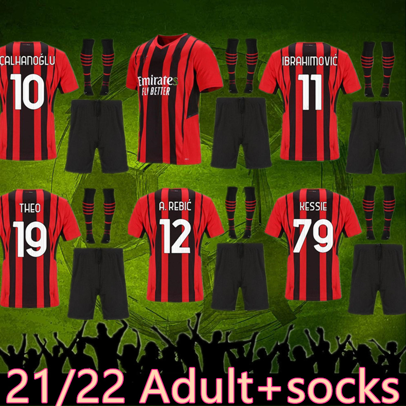 2021 2022 IBRAHIMOVIC AC Soccer Jersey milan Men Adult Kits Full Unseys Shorts Socks 21 22 Mandzukic Riform JerEBIC THEO Football Shirt CALHANOGLU Man, Black
2021 2022 IBRAHIMOVIC AC Soccer Jersey milan Men Adult Kits Full Unseys Shorts Socks 21 22 Mandzukic Riform JerEBIC THEO Football Shirt CALHANOGLU Man, Black