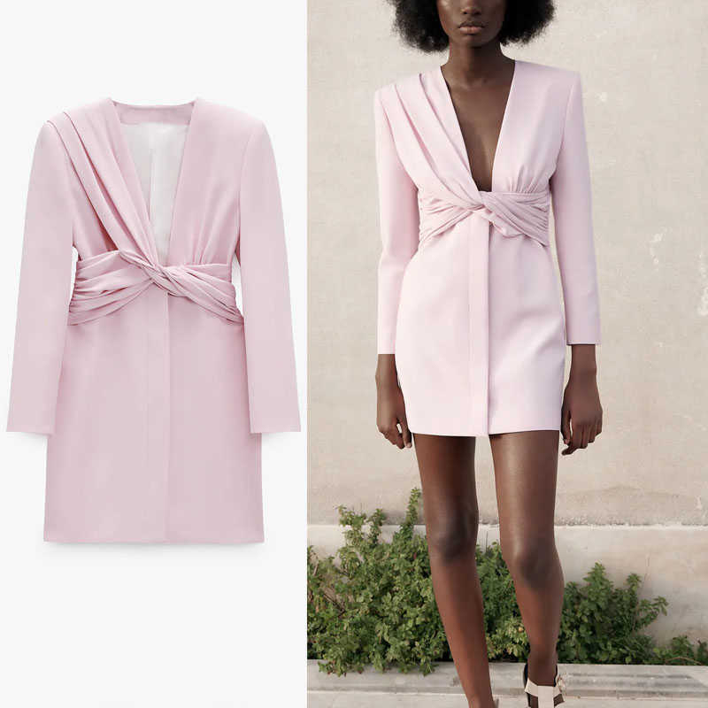 Za Knot Ruched Mini Dress Women Vintage Long Sleeve Pink Black Office Lady Dresses Woman Front Button Elegant Summer Dress 210602
Za Knot Ruched Mini Dress Women Vintage Long Sleeve Pink Black Office Lady Dresses Woman Front Button Elegant Summer Dress 210602