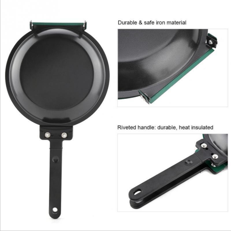 Double Side Grill Pan Non-stick Frying With Ceramic Pancake Maker Coating Flip Household Kitchen Cookware Pans