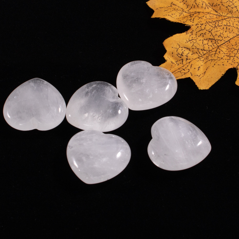 Fashion Natural crystal Semi-precious stone 25mm heart love Rose Quartz Crystal Minerale Gemstone Reiki jewelry Home Decoration