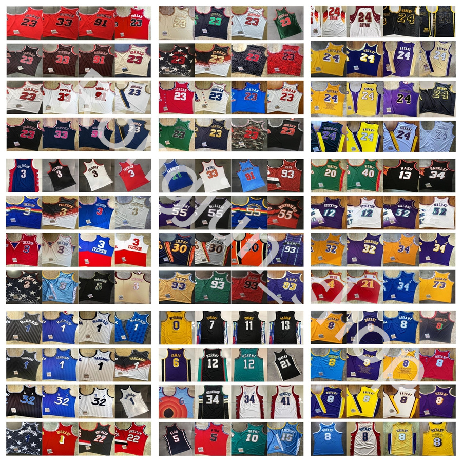 Mitchell and Ness Real Authentic Stitched Basketball Jerseys Embroidery Yellow White Green Blue Purple Black Red Beige Jersey Size S-XXL Top Quality
Mitchell and Ness Real Authentic Stitched Basketball Jerseys Embroidery Yellow White Green Blue Purple Black Red Beige Jersey Size S-XXL Top Quality