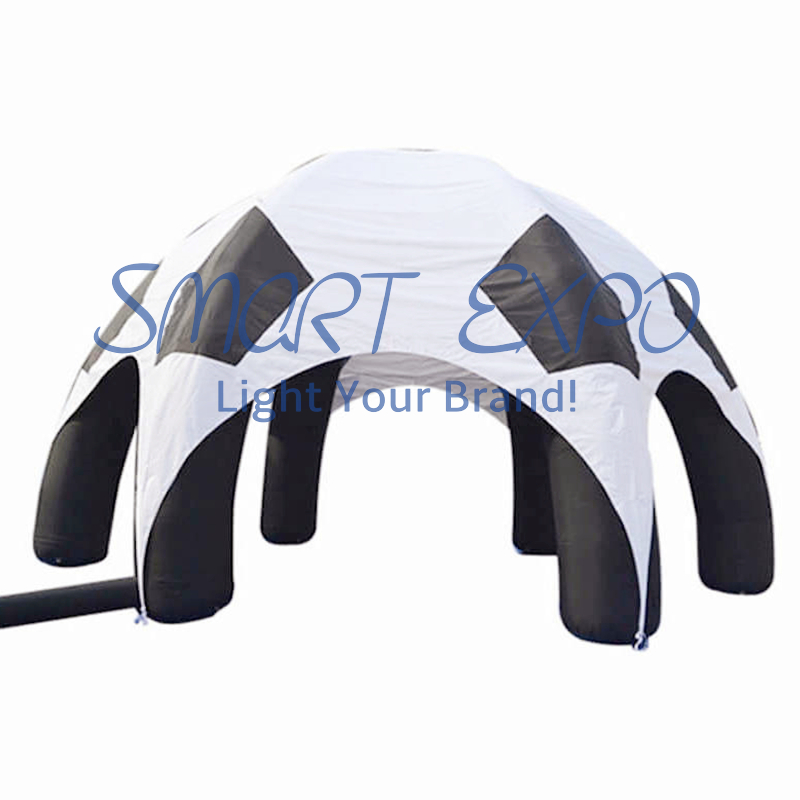 Inflatable Spider Dome Tent Dia5xH4m with Custom Printing and Base Blower