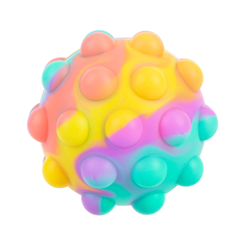 Fidget Toys Pop It New 3D Decompression Ball Cross-border Silicone Decompression Vent Toy Rodent Control Pioneer Round Ball Pinch Music