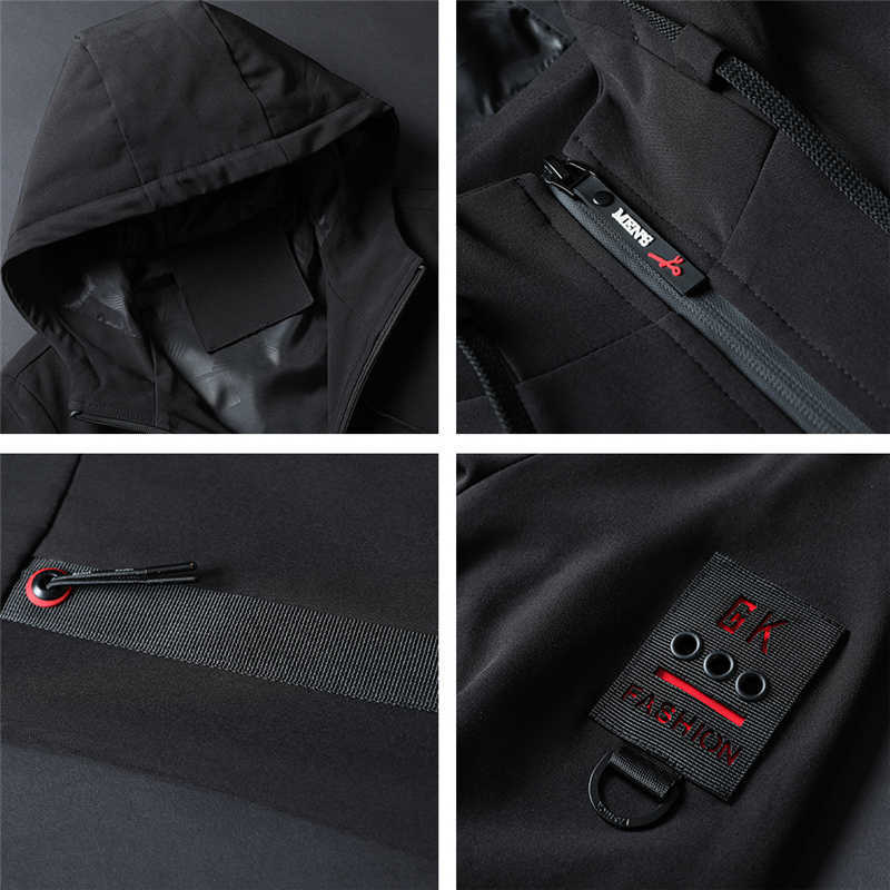 BOLUBAO Spring Autumn Men's Windbreaker Jacket Korean Fashion Outdoor Waterproof Long Jackets Male Windproof Casual 210819