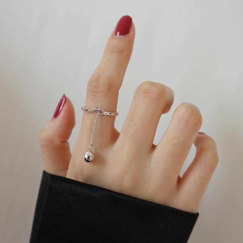 Cluster Rings 1pc Lady's Authentic S925 Sterling Silver Fine Jewelry Lucky Round Ball &Tassel Open Adjustable J319, Golden;silver 
Cluster Rings 1pc Lady's Authentic S925 Sterling Silver Fine Jewelry Lucky Round Ball &Tassel Open Adjustable J319, Golden;silver