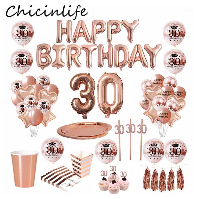 Party Decoration Chicinlife Rose Gold 30 40 50 60 Years Old Balloon Cupcake Topper Straw Happy Birthday Anniversary Adult Decor Supplies
Party Decoration Chicinlife Rose Gold 30 40 50 60 Years Old Balloon Cupcake Topper Straw Happy Birthday Anniversary Adult Decor Supplies