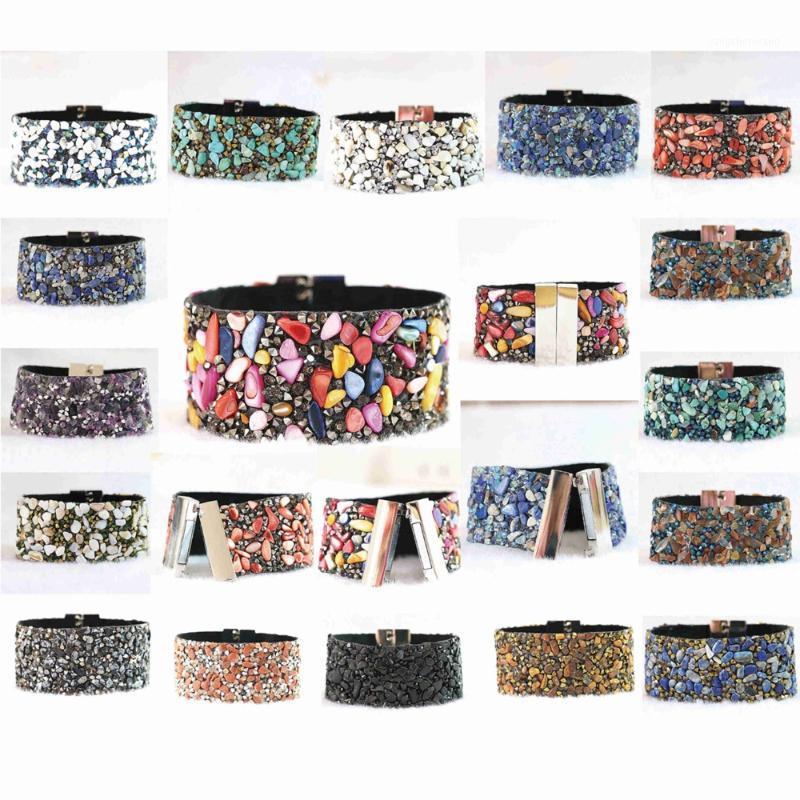 Various Natural Irregular Stone And Rhinestone Diy Velvet Gravel Magnetic Clasp Bracelets B664 Bangle
Various Natural Irregular Stone And Rhinestone Diy Velvet Gravel Magnetic Clasp Bracelets B664 Bangle